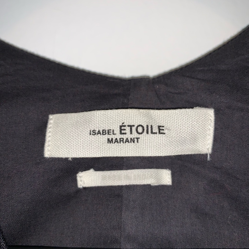 Isabel Marant Etoile April Linen Ruffle Crop Top Blouse 36/ US 4 - Picture 9 of 9